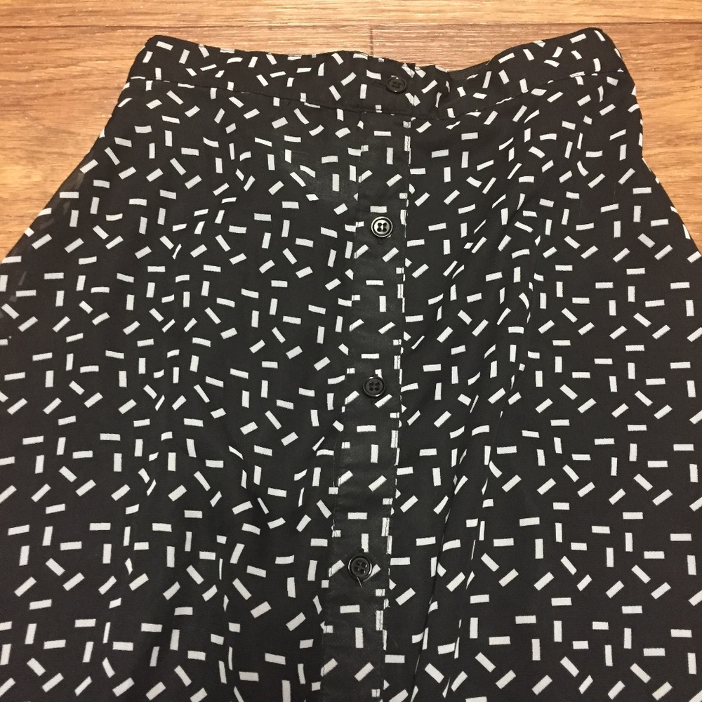 Material Girl Black/White Maxi Skirt XS - Picture 2 of 4